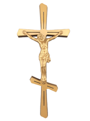 Крест православный с распятием для памятника, бронза, 29х13,5 см.