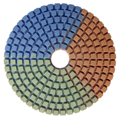 Алмазные полировальные круги "Триколор" для гранита #50, 100 мм.