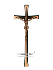 Крестик с распятием для памятника, 17х7х1,5 см.