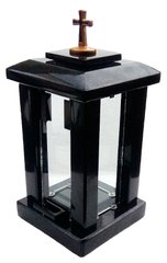 Granitowa lampka nagrobna, wykonana z granitu Gabro