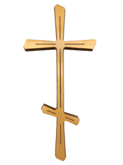 Крест православный для памятника, бронза, 29х13,5 см.