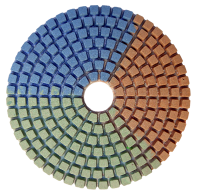 Алмазные полировальные круги "Триколор" для гранита #50, 100 мм.