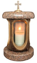 Lampy (świeczniki) z granitu Tokivsky na cmentarz, kolor brązowy