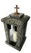 Granitowa lampka nagrobna, wykonana z granitu Pokostiwka